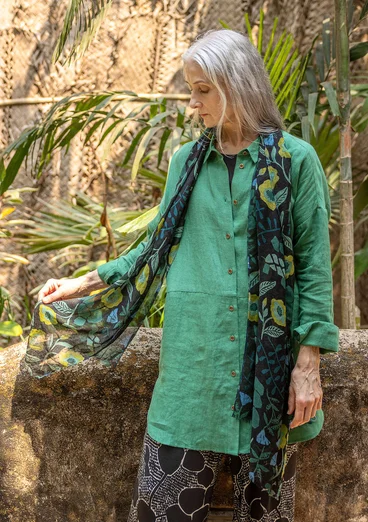 Vävd sjal "Harriet" i ull - svart