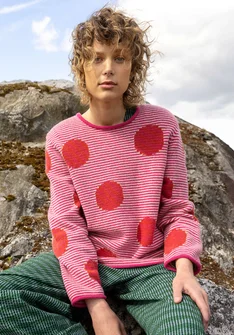 Tröja "Windy" i lammullsmix - mörk pion