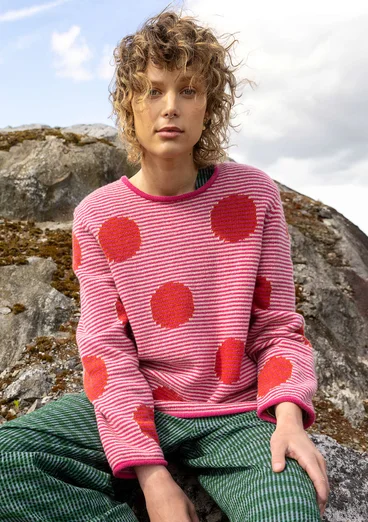 Tröja "Windy" i lammullsmix - mörk pion