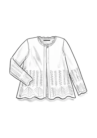 Kofta "Forgetmenot"  i alpackamix - oblekt