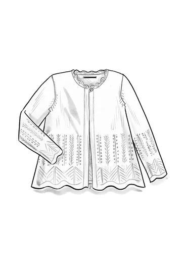 Kofta "Forgetmenot"  i alpackamix - oblekt