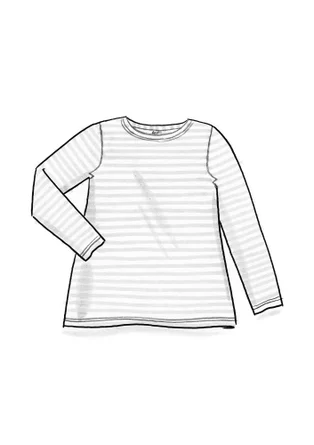 Basrandstop i ekologisk bomull - järngrå/fjäder