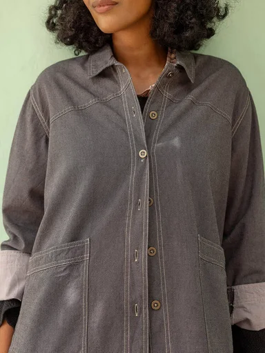 “Ines” woven jacket in organic cotton