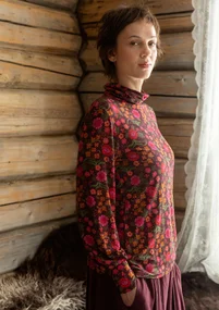 Top "Rosebay" i lyocell/elastan - aubergine