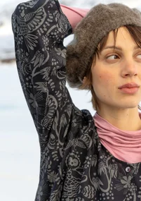 Vävd klänning "Denali" i ekologisk bomull - svart