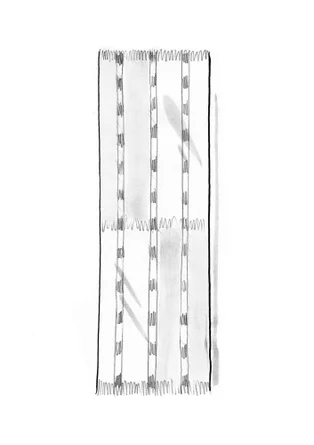 Löpare "Ira"  i ekologisk bomull - briljantblå