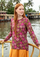 Blommig topp "Cress" i lyocell/elastan - vindruva