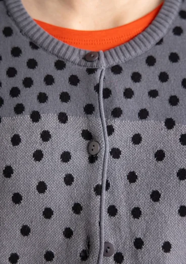 Kofta "Siv" i återvunnen/ekologisk bomull - svart