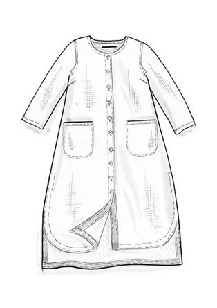 Vävd klänning i lin - grönpeppar