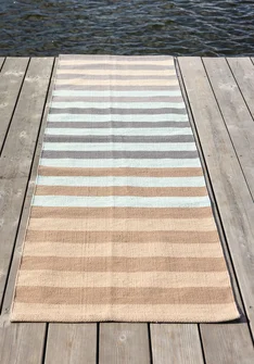 Gångmatta "Suiheisen" i ekologisk bomull - frostgrön