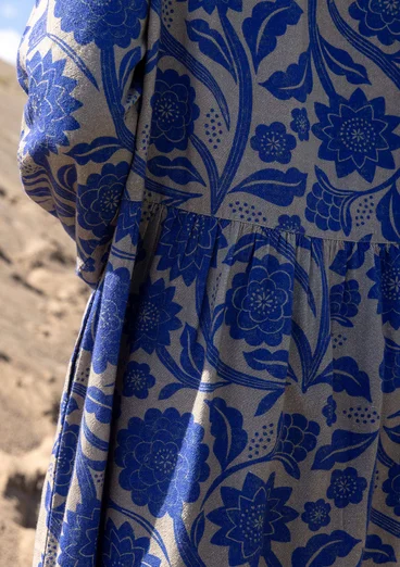 Vävd klänning "Moonlight" i viskos/lin - lupin