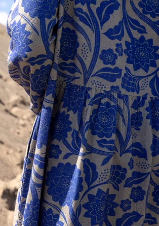 Vävd klänning "Moonlight" i viskos/lin - lupin