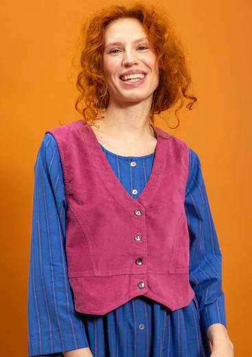 Vävd väst "Venezia" i ekologisk bomull - ljung