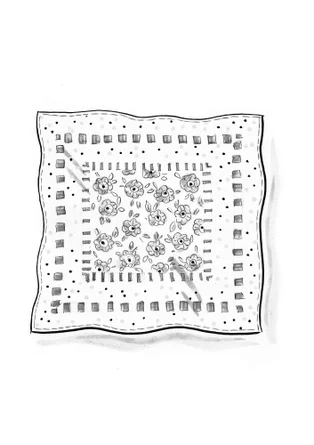 Sjal "Sophie" i ekologisk bomull - svart