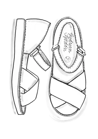 Sandal i nappa - lotusgrön