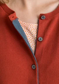 Kofta "Esme" i ekologisk/återvunnen bomull - krappröd