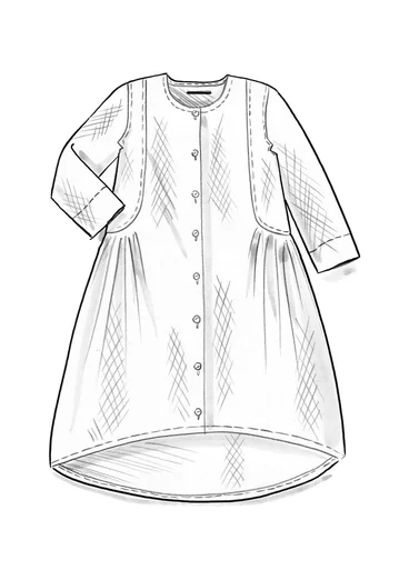 Vävd klänning "Olivia" i ekologisk bomull - mullbär