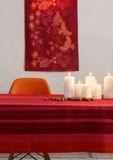 Duk "Alaska Sky" i ekologisk bomull - poppy