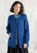 Kofta i alpackamix - indigoblå/melange