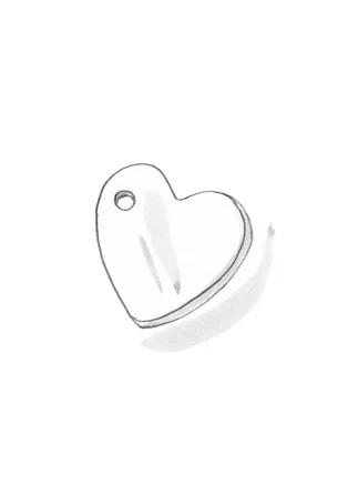 Berlock "Heart" i silver - silver
