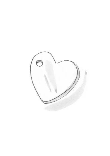 Berlock "Heart" i silver - silver