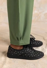 Tygsko ”Bianca” i ekologisk bomull - svart/fjäder