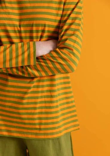 Basrandstop i ekologisk bomull - morot/grönpeppar