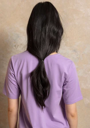 Trikåtop ”Theia” i ekologisk bomull/elastan - månskenslila