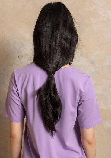 Trikåtop ”Theia” i ekologisk bomull/elastan - månskenslila