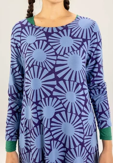 Mönstrad trikåklänning "Taiyoko" i lyocell/elastan - natthimmel