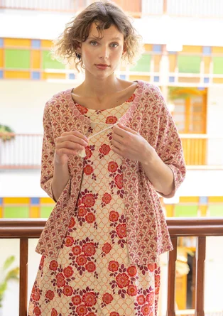 Trikåklänning "Rema" i ekologisk bomull - ostron