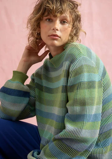 Tröja "Nebula" i ekologisk/återvunnen bomull - jade