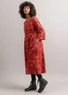 Vävd klänning "Cleo" i ekologisk bomull (agatröd XXL)