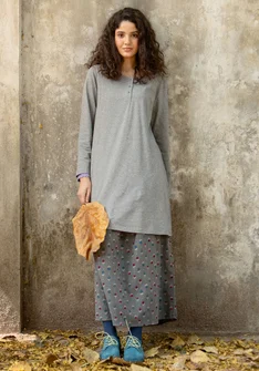 Trikåtunika "Alora" i ekologisk bomull - grafit