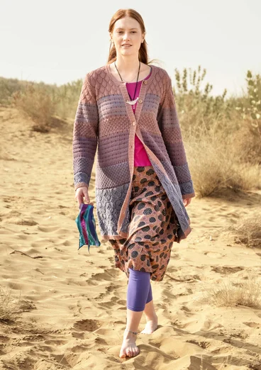 Vävd kjol "Gjusta" i ekologisk bomull - gammelrosa