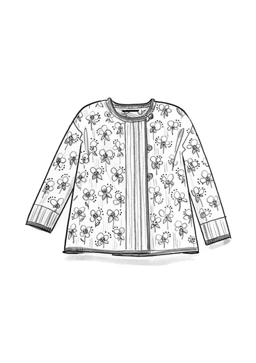 Kofta "Andes" i ekologisk/återvunnen bomull - aubergine