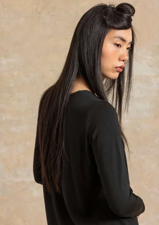 Trikåtop ”Bianca” i lyocell/elastan - svart