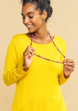 Halsband "Jane" i återvunna glaspärlor - midsommarblomster