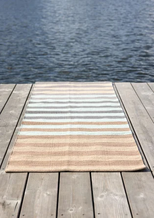 Gångmatta "Suiheisen" i ekologisk bomull - frostgrön