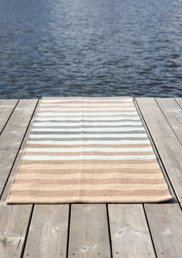 Gångmatta "Suiheisen" i ekologisk bomull - frostgrön