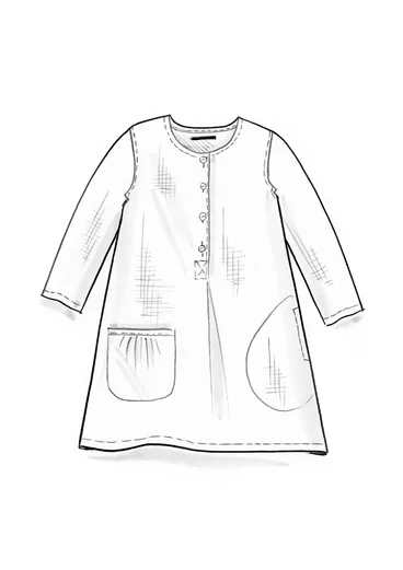 Vävd tunika i lin - amaryllis