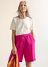 Vävda shorts  "Seraj" i lin (rosa begonia XL)