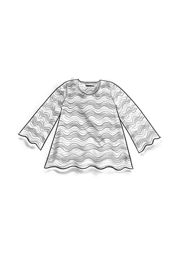 Tröja "Rose" i återvunnen bomull - senap/randig