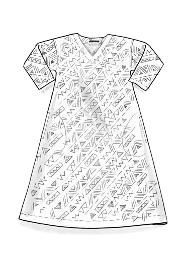 Vävd klänning "Shiva" i ekologisk bomull - grönpeppar