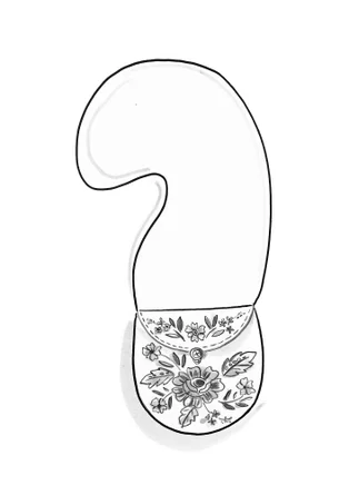 Väska "Nome" i ull - svart