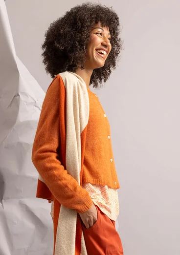 Kofta i alpackamix - grapefrukt