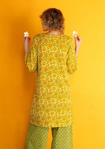 Stickad tunika "Heera" i ekologisk bomull - mango