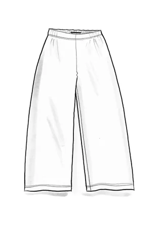 Trikåbyxa i lyocell/elastan - fjäder