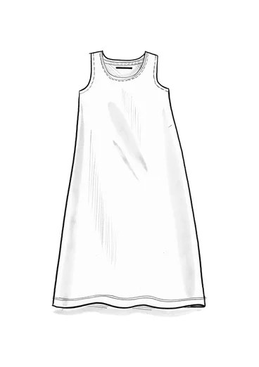 Färgglad trikåklänning "Shikara" i ekologisk bomull/modal - klarröd