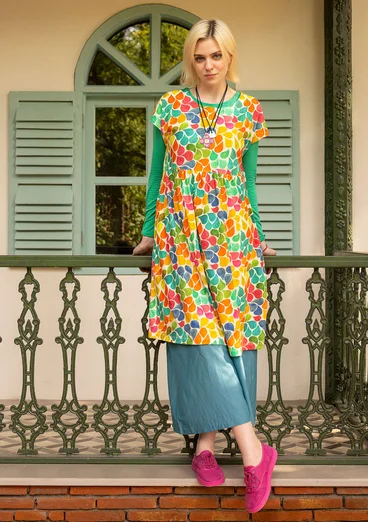 Trikåklänning "Cherie" i ekologisk bomull - flerfärgad